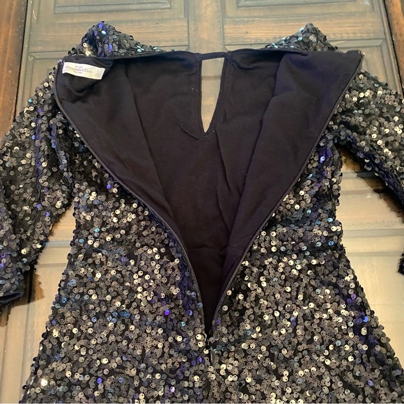 Abercrombie & Fitch Sequined Black Mini Dress size S - Picture 7 of 11